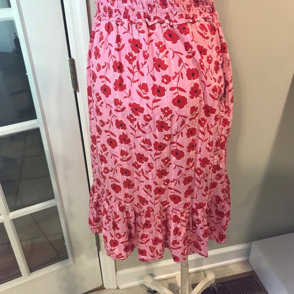 Vineyard Vines 🌸 Rock Rose 🌹 floral smocked MIDI pockets dress - Picture 9 of 16